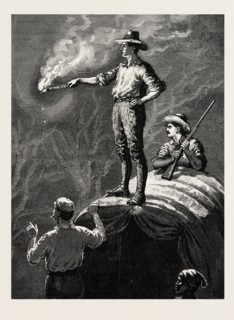 LORD RANDOLPH CHURCHILL IN SOUTH AFRICA, SIGNALLING FOR LOST FRIENDS IN THE BUSH