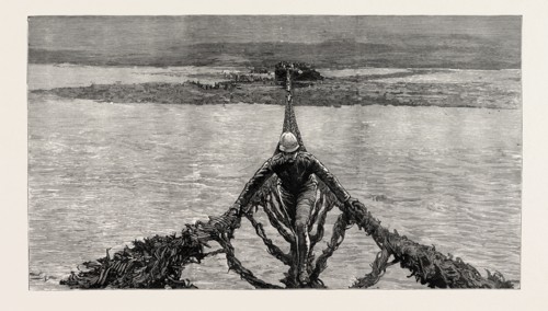 THE FIGHTING NEAR GILGIT ON THE NORTH-WESTERN FRONTIER OF INDIA: CROSSING THE ROPE BRIDGE OVER THE