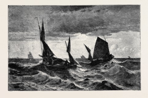 HERRING FISHING IN THE CHANNEL, FROM THE PAINTING BY THEODORE WEBER
