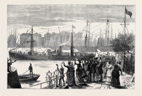 THE SEARCH FOR DR. LIVINGSTONE: THE "ABYDOS" LEAVING THE LONDON DOCKS