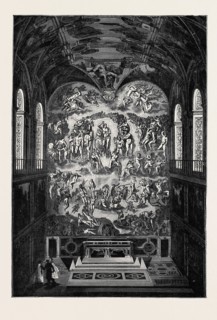 ROME: "THE LAST JUDGMENT," BY MICHAEL ANGELO, IN THE SISTINE CHAPEL
