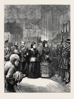 INSIDE ST. PAUL'S: THE ROYAL PROCESSION PASSING UP THE NAVE