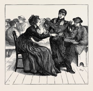 HOME FOR NEWS-BOYS IN THE METROPOLIS: BUYING CLOTHES OF THE MATRON