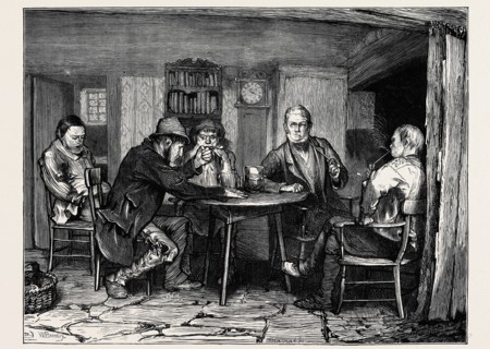 THE AGRICULTURAL QUESTION: INTERIOR OF A COTTAGE AT WELLESBOURNE