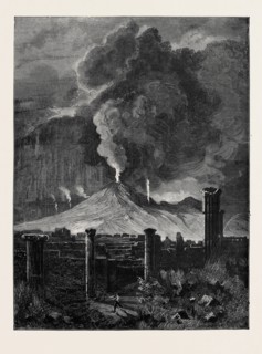 THE ERUPTION OF MOUNT VESUVIUS: VIEW FROM POMPEII