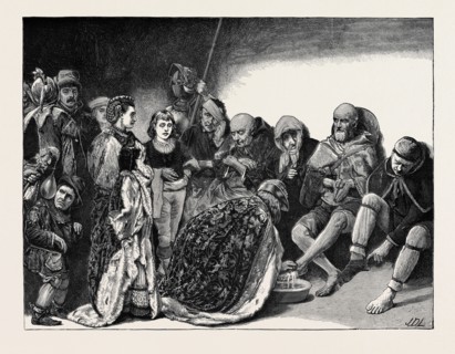 ROYAL HUMILITY: WASHING BEGGARS' FEET ON MAUNDY THURSDAY