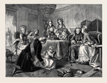 THE QUEEN'S LODGE, WINDSOR, IN 1786, FROM A PAINTING BY MRS. E.M. WARD