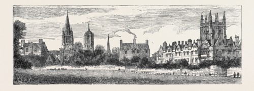 OXFORD: CHRIST CHURCH AND MERTON FROM CHRIST CHURCH MEADOW