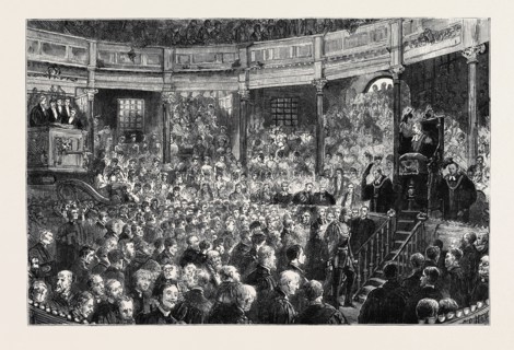 OXFORD, COMMEMORATION: THE THEATRE: AN HONORARY D.C.L.: "PLACET NE VOBIS, DOCTORES?" "PLACET NE