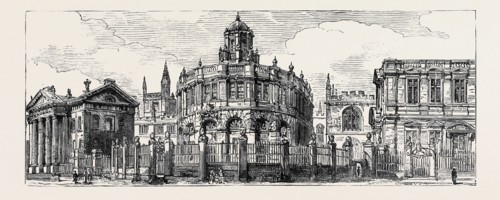 OXFORD: THE OLD ASHMOLEAN, THE SHELDONIAN THEATRE, FROM BROAD STREET