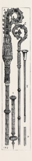 OXFORD: PASTORAL STAVES: A. Pastoral Staff of William of Wykeham at New College; B. Foot of the