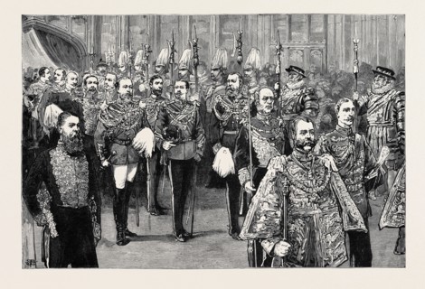 THE WEDDING PROCESSION IN ST. GEORGE'S CHAPEL: THE THIRD PROCESSION, THE BRIDEGROOM AND HIS