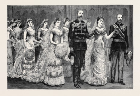 THE WEDDING PROCESSION IN ST. GEORGE'S CHAPEL: THE FOURTH PROCESSION, THE BRIDE AND HER SUPPORTERS