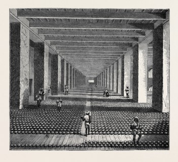 THE INDO-CHINESE OPIUM TRADE, AT AN OPIUM FACTORY AT PATNA: THE DRYING ROOM