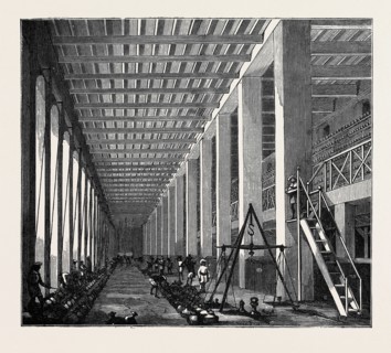 THE INDO-CHINESE OPIUM TRADE, AT AN OPIUM FACTORY AT PATNA: THE EXAMINING HALL