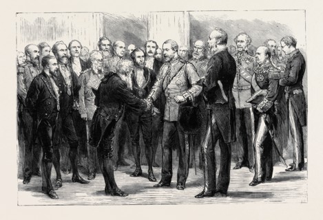 THE MAYORS AND PROVOSTS OF THE UNITED KINGDOM AT THE MANSION HOUSE, AFTER THE BANQUET: LEAVETAKING