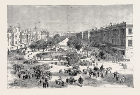 THE CRISIS IN EGYPT: THE "GREAT SQUARE," ALEXANDRIA, SCENE OF THE RECENT RISING AGAINST THE