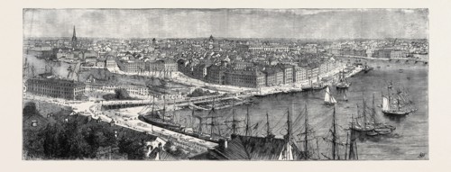 THE ROYAL SILVER WEDDING AT STOCKHOLM, VIEWS OF THE CITY: PANORAMIC VIEW OF THE CITY