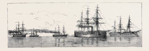 THE CRISIS IN EGYPT: THE ANGLO-FRENCH SQUADRON PROCEEDING IN COMPANY FROM SUDA BAY TO ALEXANDRIA