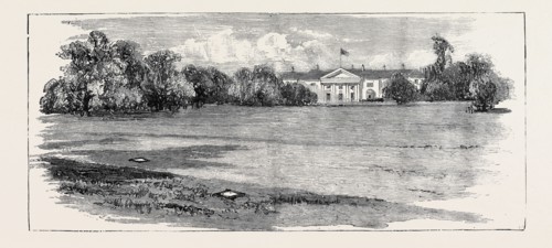 THE ASSASSINATION OF LORD F. CAVENDISH AND MR. BURKE: SCENE OF THE OUTRAGE LOOKING TOWARDS THE