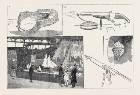 THE INTERNATIONAL FISHERIES EXHIBITION AT EDINBURGH: 1. Model of a Coble, and a Weir Shot Net used
