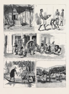 ROUND THE WORLD YACHTING IN THE "CEYLON," PENANG: 1. Waterfall and Temple; 2. Gathering Up the