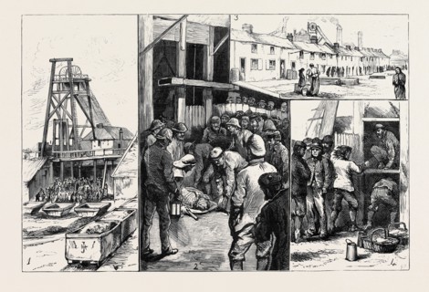 THE FATAL EXPLOSION AT TRIMDON COLLIERY, DURHAM: 1. The Gear at the Shaft-mouth; 2. Scene at the