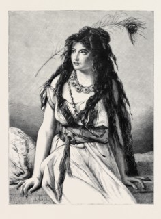 "ROSA, A GIPSY GIRL" FROM A DRAWING BY J.F. PORTAELS