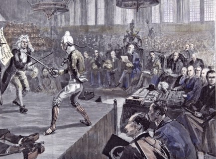 Speech day at Merchant Taylor's School, 1891 in Britain, teacher; head master; schoolteacher;