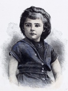 Girl in 1892, fashion; girl; gaze;