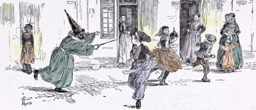 Some dresses at the children's carnival in 1892, fancy dress; fun; clown; merrymaking; merry;