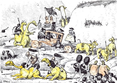 Prehistoric Peeps, Défilé du maire aux temps de la Préhistoire
