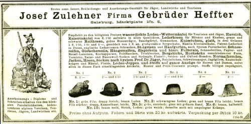 Hunting Hats, Austria 1891