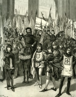 Florence, Firenze, Italy, festvals, 1887, historical procession, the conte Verde meeting the