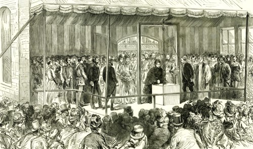 The People's Palace, London, U.K., 1887, Her Majesty laying the first stone of the technical