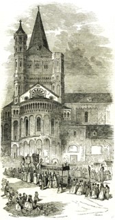 Procession to St. Martin's, Cologne, KÃ¶ln, 1846, Germany