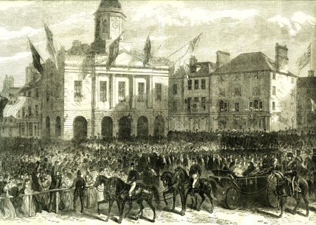 Kelso; U.K.; 1867; The Queen's visit to the Scottish Border. Reception of her Majesty in the market