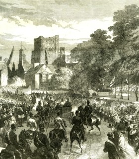 The Queen's visit to the Scottish border. Her majesty's entry into Kelso, 1867, Great Britain