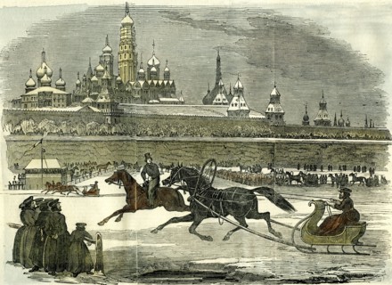 Moscow, Sledging, 1850, Russia, horse