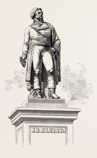 Statue of general Kleber, Strassbourg.  Egypt, engraving 1879