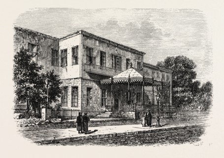 Shephard's hotel.  Egypt, engraving 1879