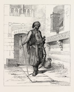 MOHAMMED SELIM, KAWASS OF THE AUSTRIAN CONSULATE.  Egypt, engraving 1879
