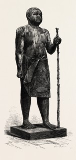 The SheykII-El-Beled.  Egypt, engraving 1879