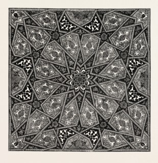ORNAMENT FROM THE TITLE-PAGE OF AN OLD MANUSCRIPT OF THE KORAN,IN THE LIBRARY OF THE VICEROY AT