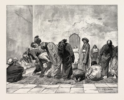 ZIKR WITH INCLINATIONS. Dhikr or Zikr is an Islamic devotional act,  Egypt, engraving 1879