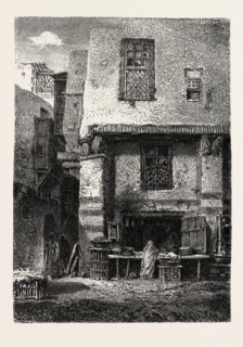 AN EATING-HOUSE.  Egypt, engraving 1879