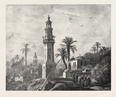 Manfaloot.  Egypt, engraving 1879