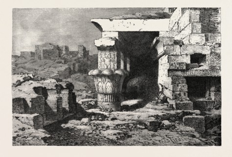 MAMISI, OR PLACE OF BIRTH OF DENDERA. Egypt, engraving 1879