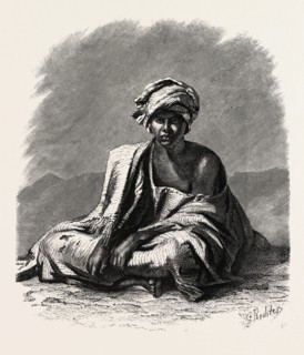 FELLAH BOY FROM EL-KAB. Egypt, engraving 1879