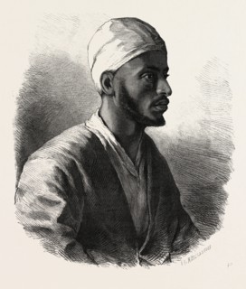 FELLAH OF EL-KAB. Egypt, engraving 1879